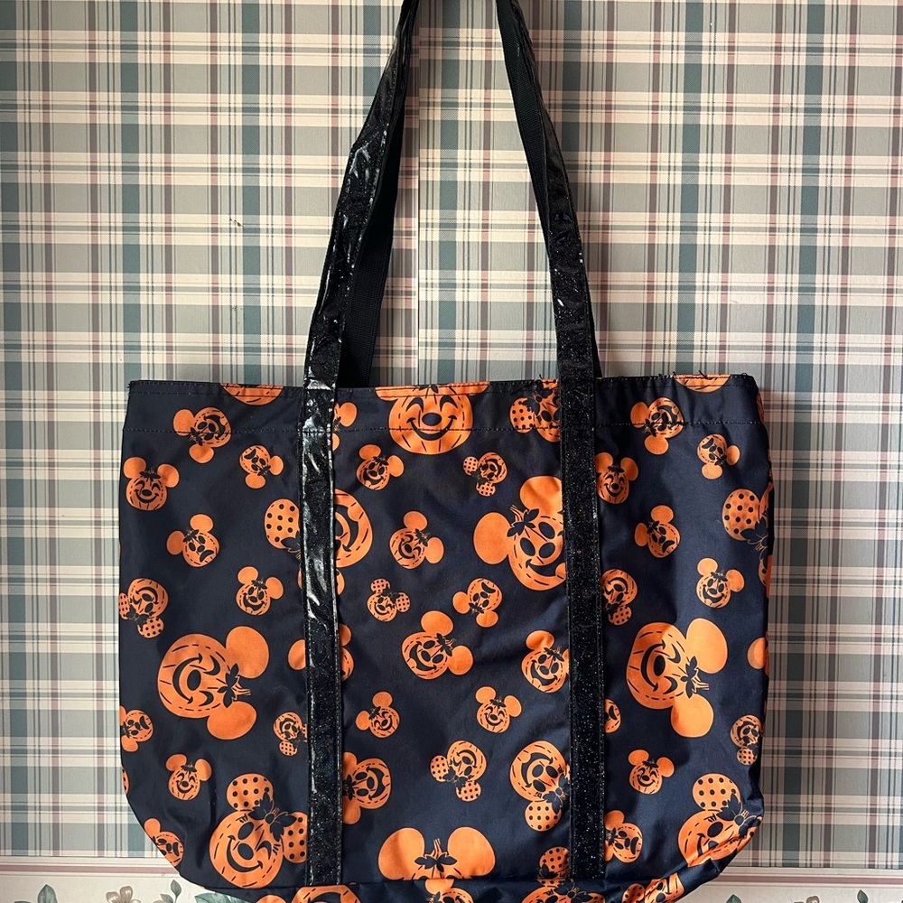 Disney Mickey Mouse Pumpkin Tote - Black and Orange